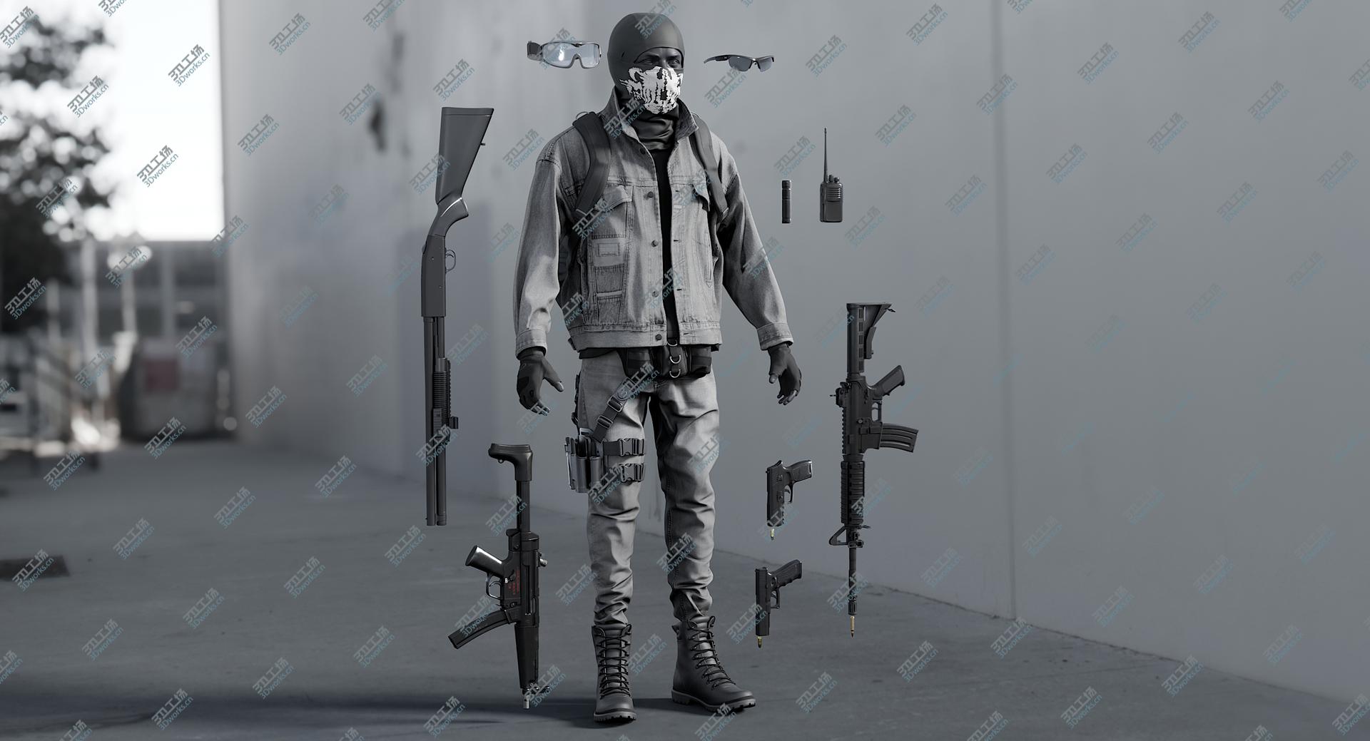 images/goods_img/20210113/3D Military SWAT Police Terrorist Uniform Collection model/4.jpg